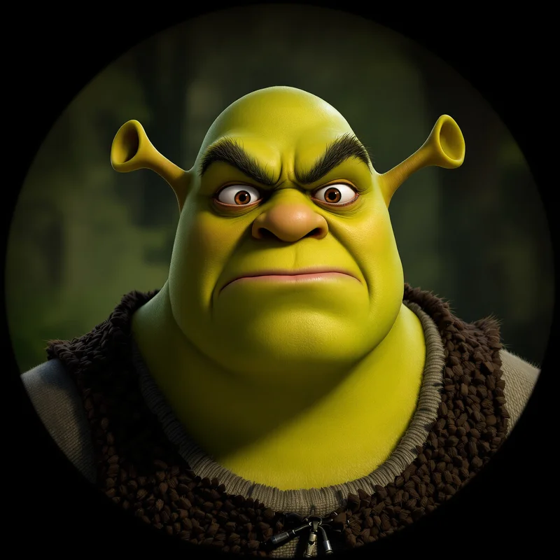 Shrek avatar portrait with rough charm and memorable personality