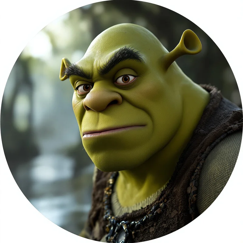 Shrek avatar portrait with rough charm and memorable personality