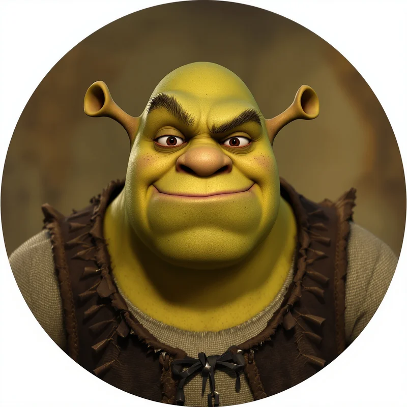 Shrek profile image optimized for identity, humor, and visibility