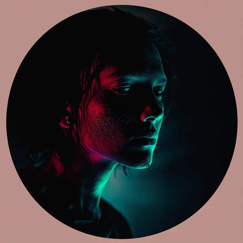 Weird avatar profile image with uncanny expression