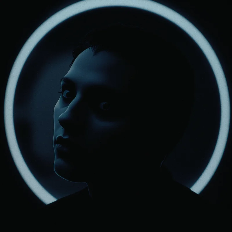 Weird avatar profile image with uncanny expression