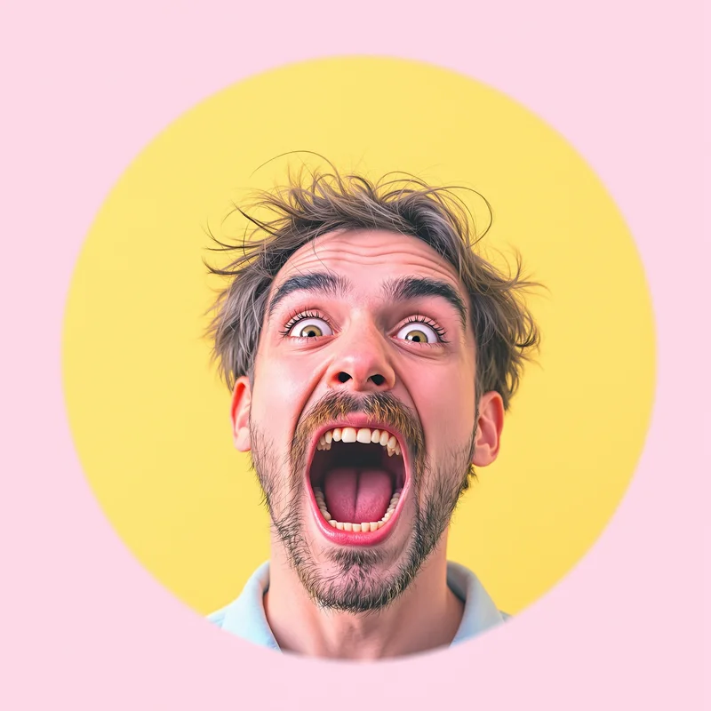 Silly PFP with light humor composition