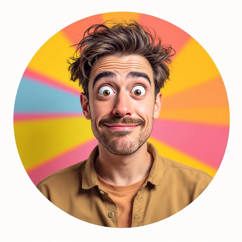 Silly PFP with light humor composition