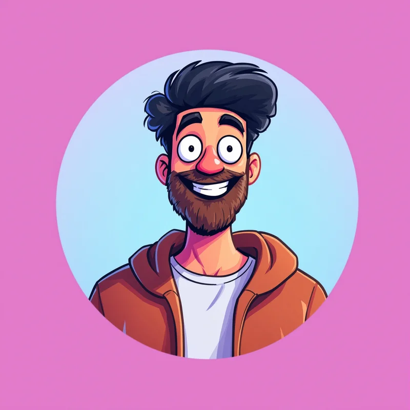 Silly avatar portrait with fun expression