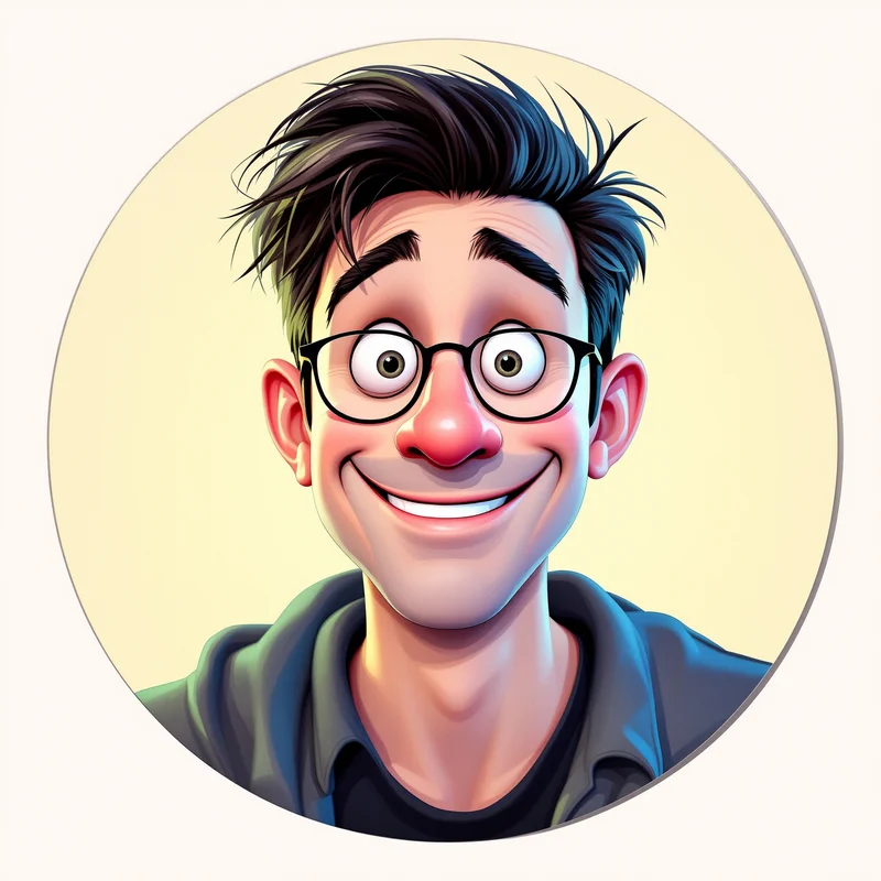 Silly avatar portrait with fun expression