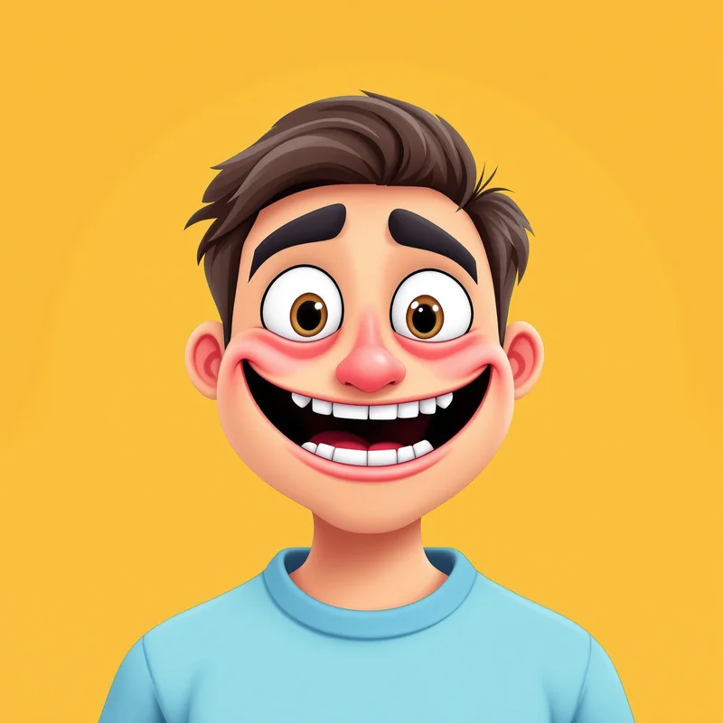 Silly avatar portrait with fun expression