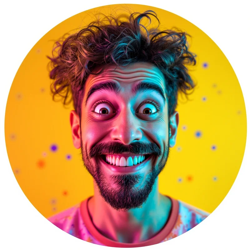 Silly avatar portrait with fun expression