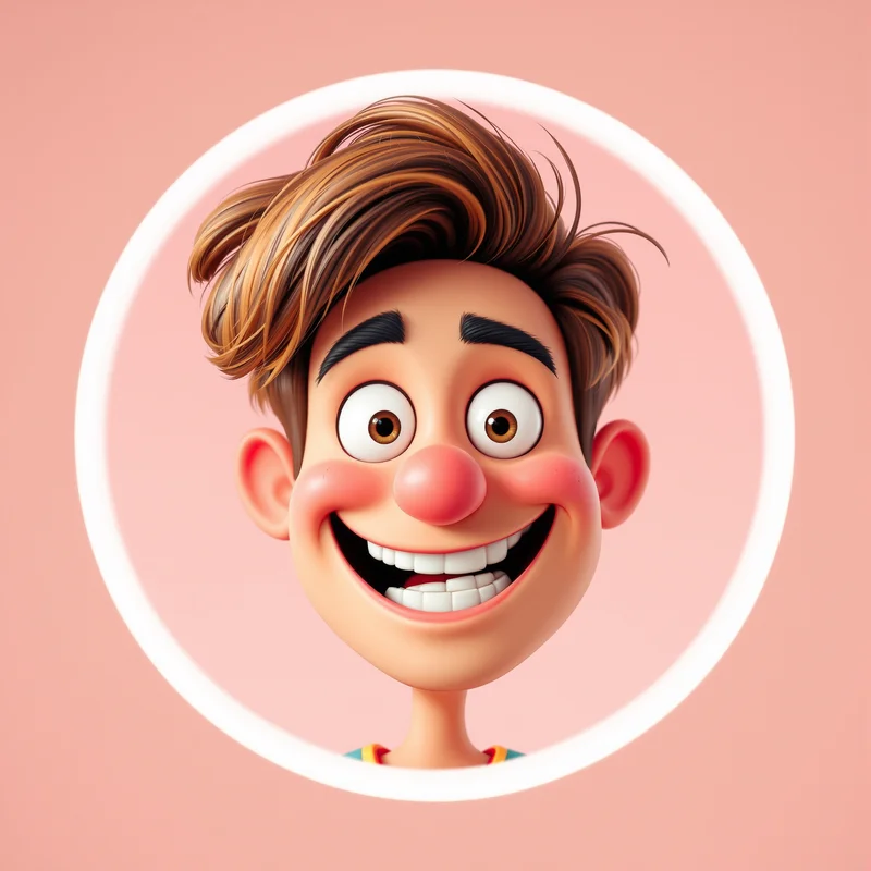 Silly avatar portrait with fun expression