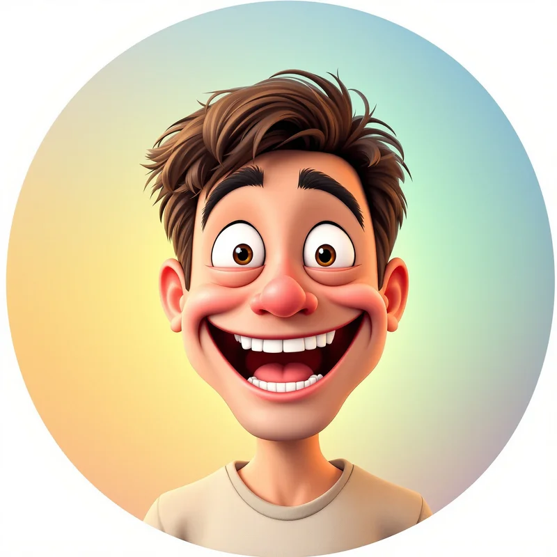 Silly avatar portrait with fun expression