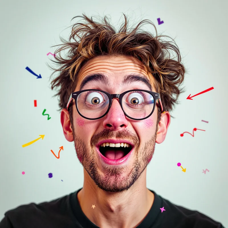 Silly avatar portrait with fun expression