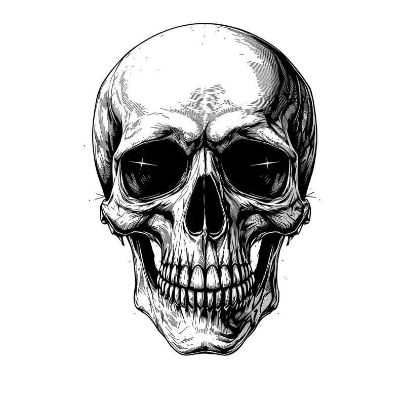 skull style avatar with shadow lighting for avatar display