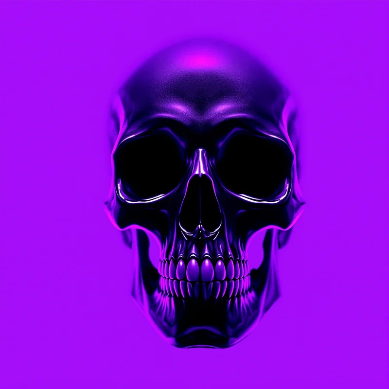 skull PFP portrait with smoke effect for messaging profile icon