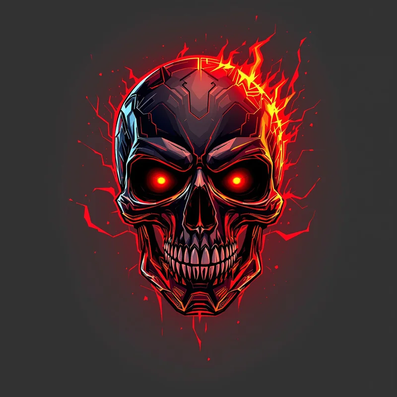 skull avatar image with smoke effect for avatar display