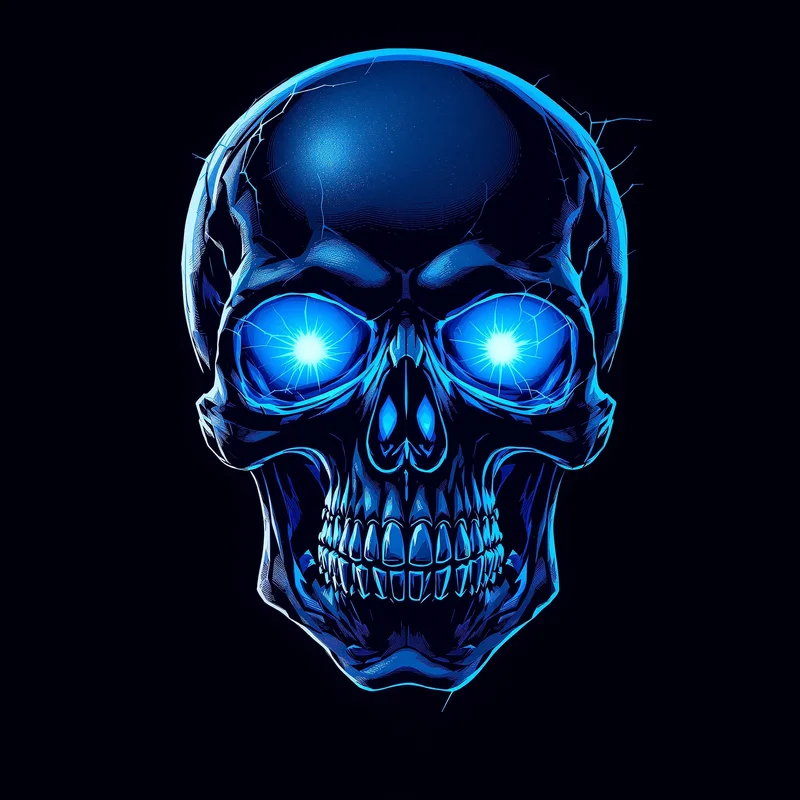 skull PFP portrait with smoke effect for digital identity