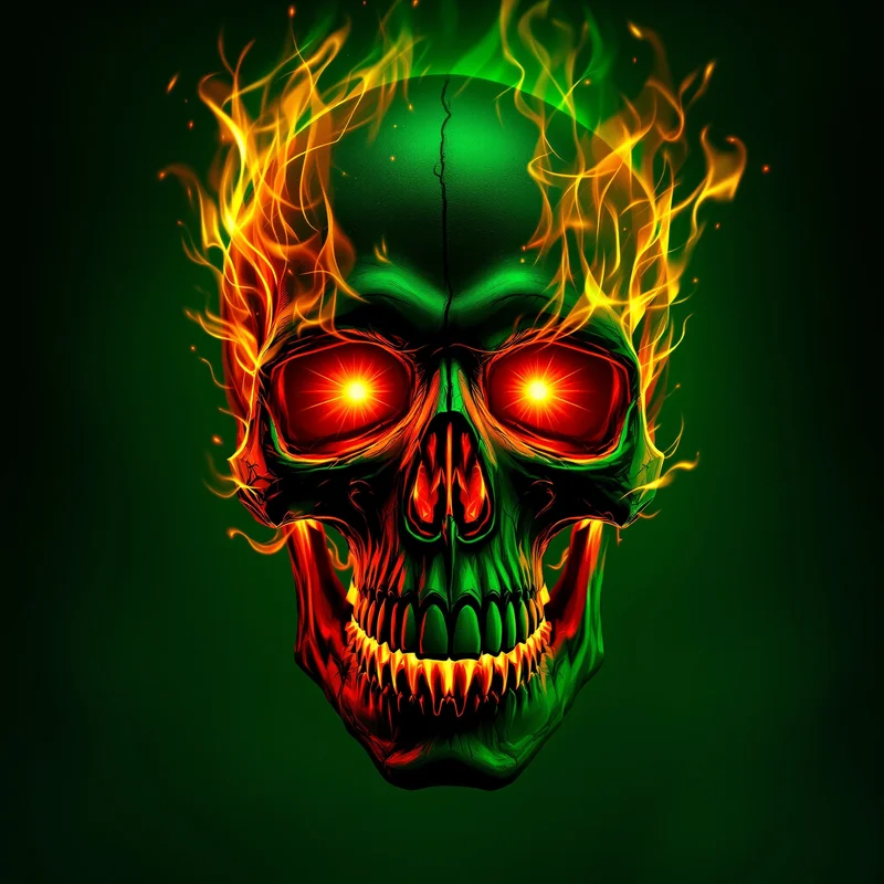 skull PFP portrait with smoke effect for avatar display