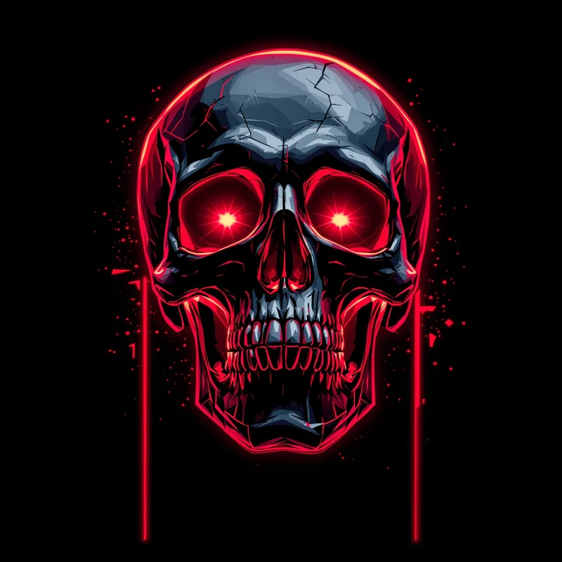 skull style avatar with fire effect for avatar display