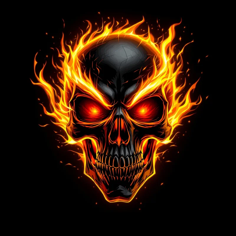 skull avatar image with smoke effect for profile picture use
