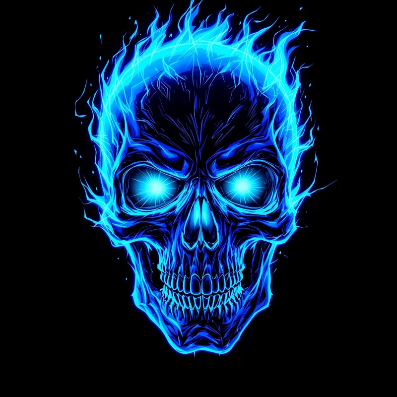 dark profile picture with fire effect for avatar display