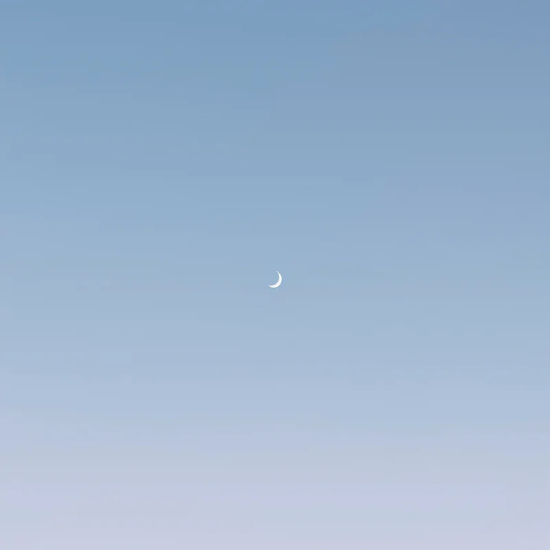 Crescent Moon Minimal Sky Sky Background
