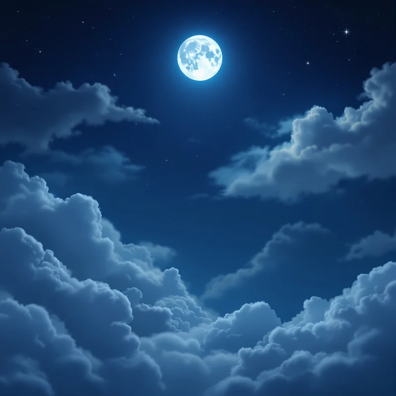 Moonlit Cloud Drift Sky Sky Background