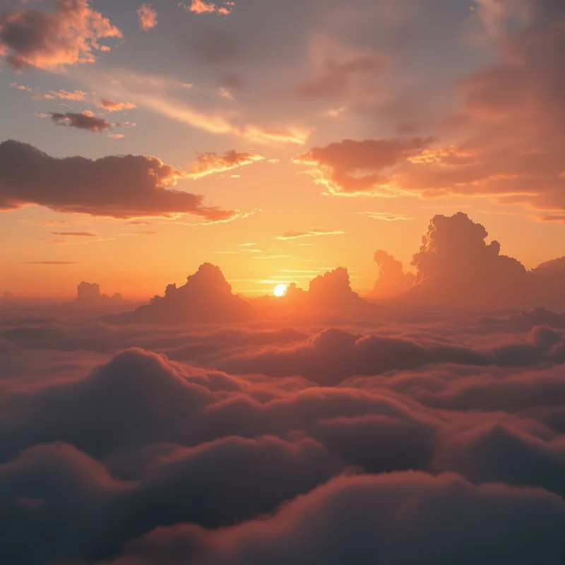 Warm sunset sky background