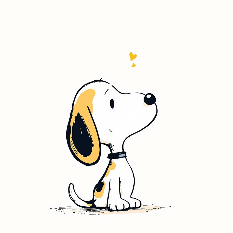 minimal snoopy PFP with vintage comic