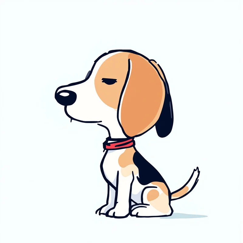 minimal snoopy PFP with monochrome ink