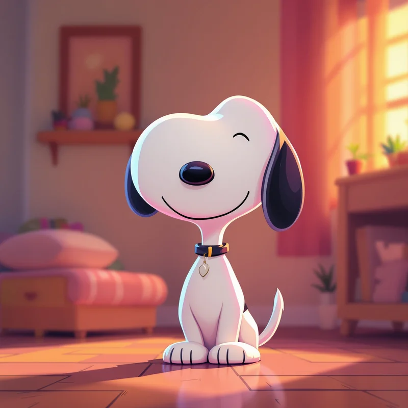 snoopy icon avatar with happy grin expression