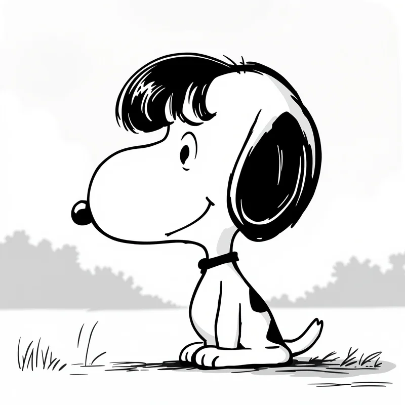 clean snoopy PFP portrait with side profile