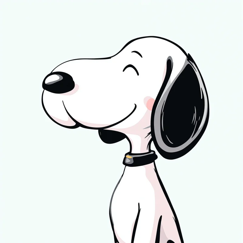 clean snoopy PFP portrait with side profile