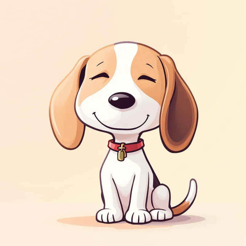 minimal snoopy PFP with storybook style