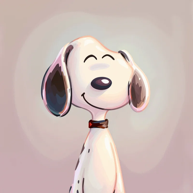 minimal snoopy PFP with hand-drawn sketch