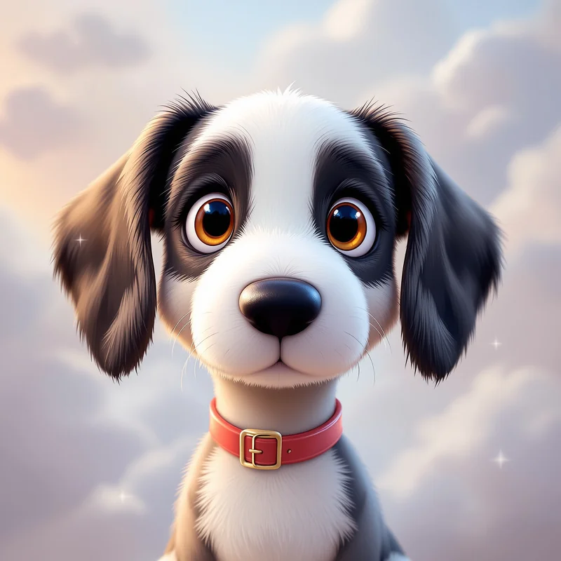 dreamy snoopy pfp with pastel cloud atmosphere