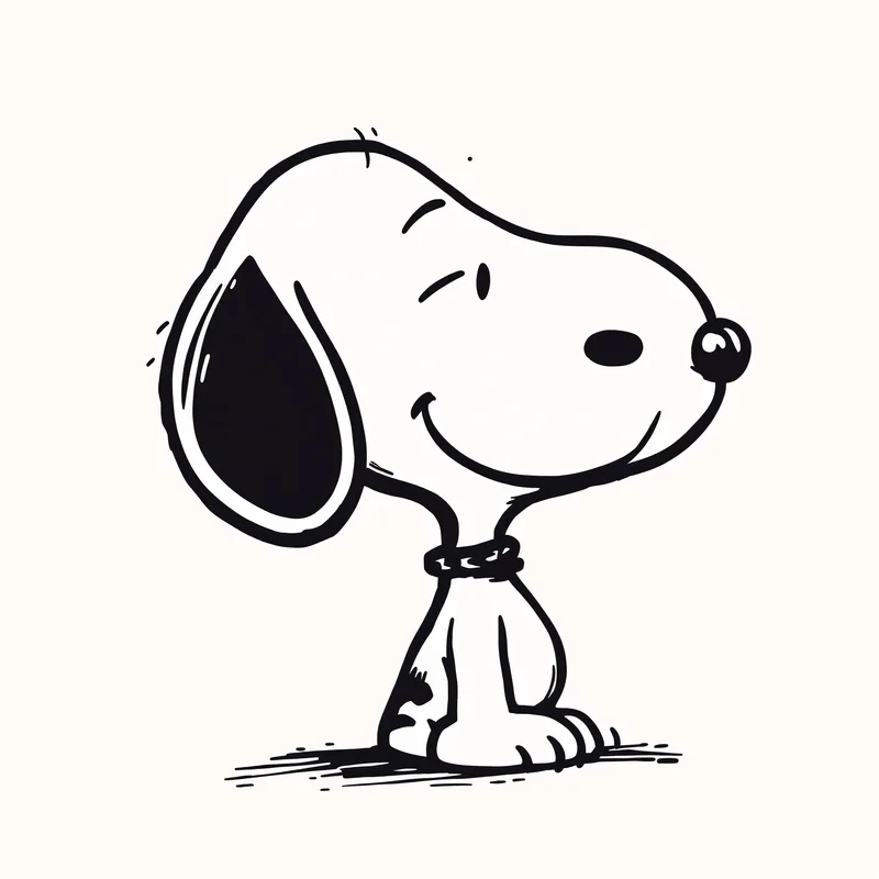 snoopy icon avatar with happy grin expression