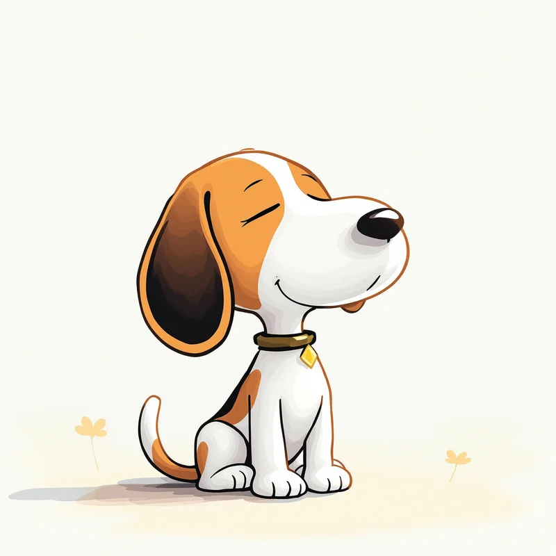 minimal snoopy PFP with flat design