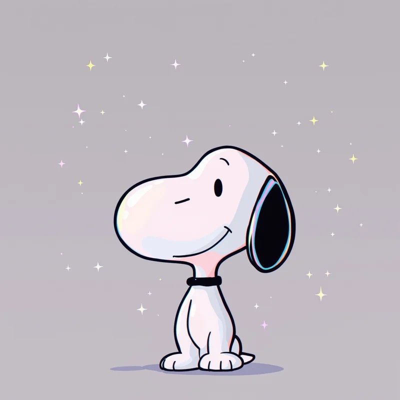 clean snoopy PFP portrait with minimal close-up