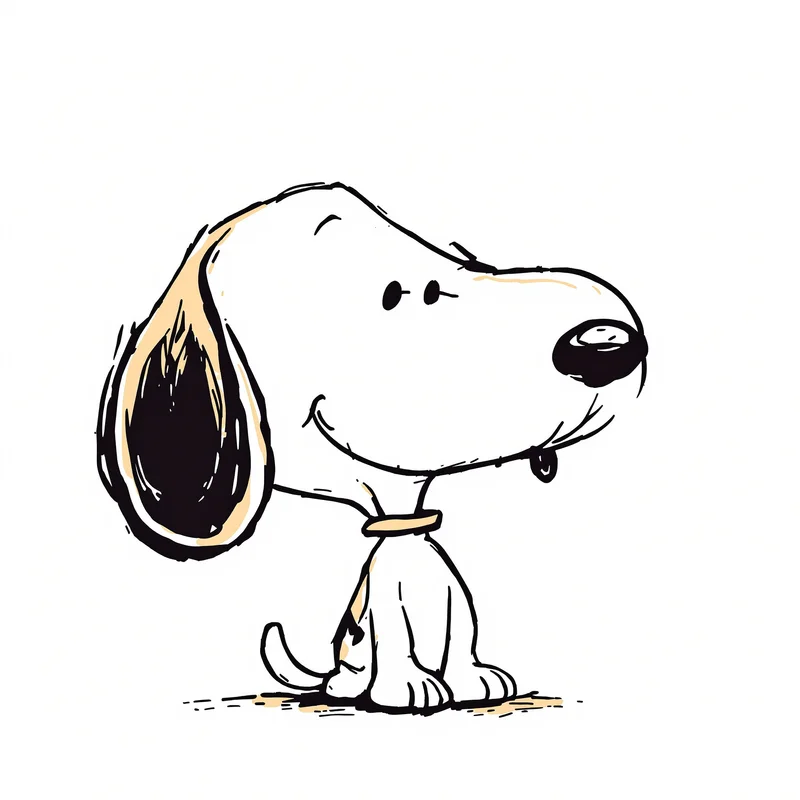 clean snoopy PFP portrait with three-quarter view