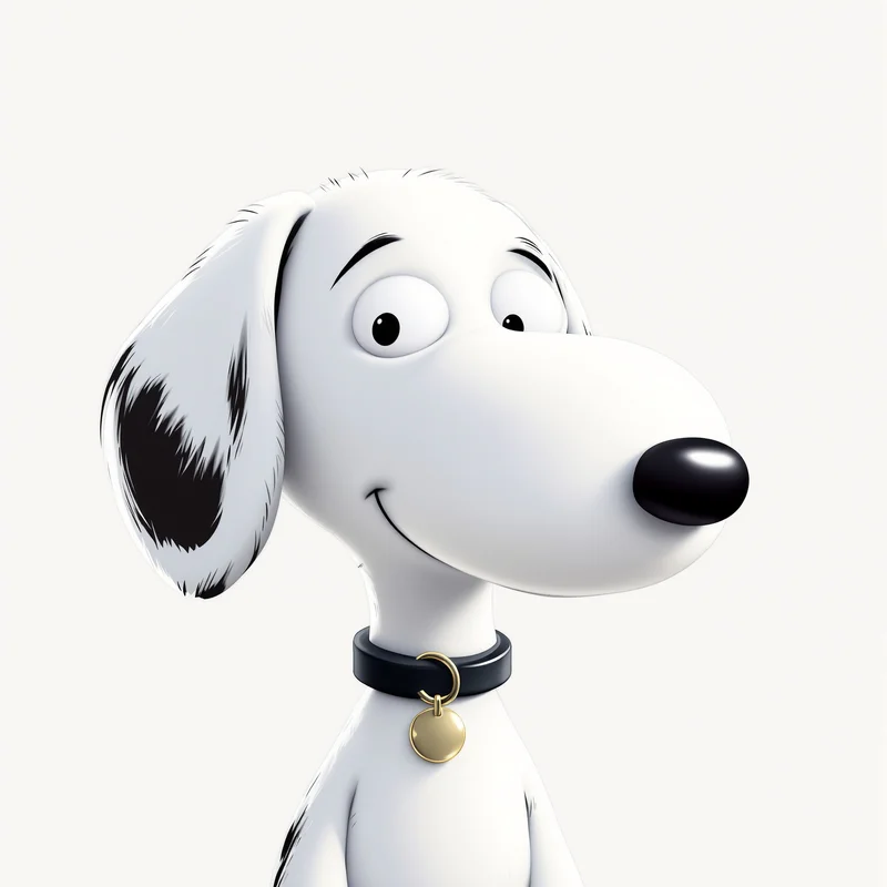 minimal snoopy pfp with clean soft silhouette