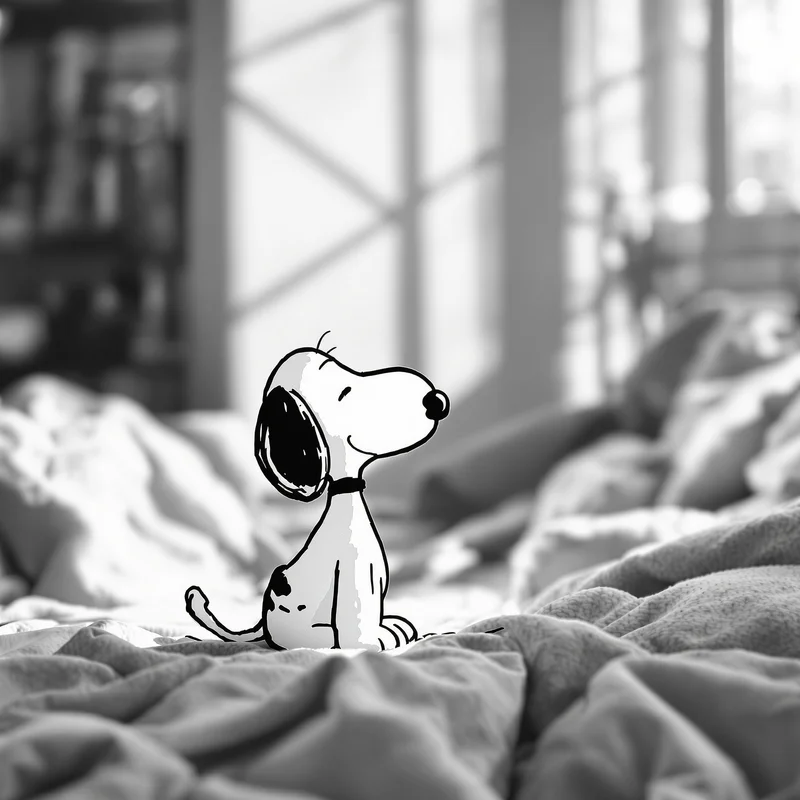 clean snoopy PFP portrait with minimal close-up