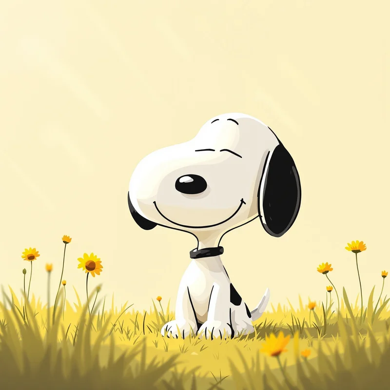 snoopy icon avatar with happy grin expression
