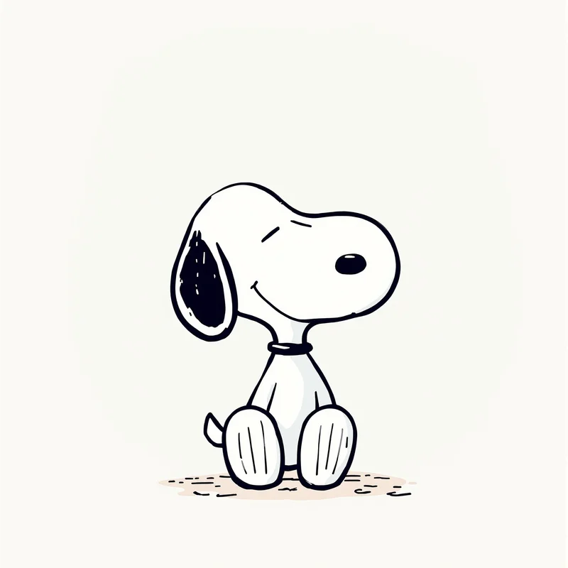 clean snoopy PFP portrait with simple icon framing