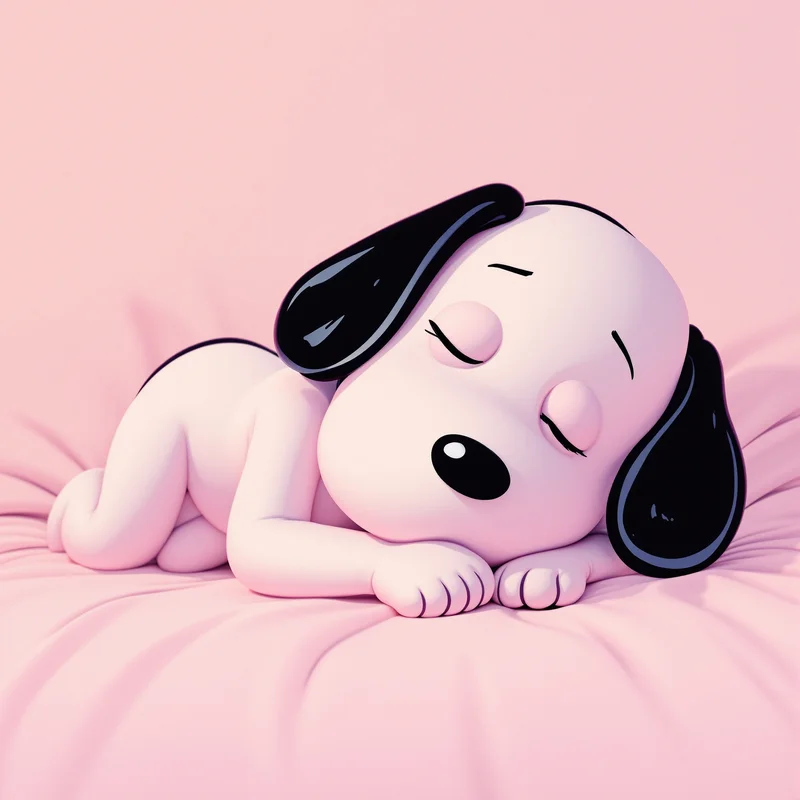 snoopy cartoon avatar in pastel tones