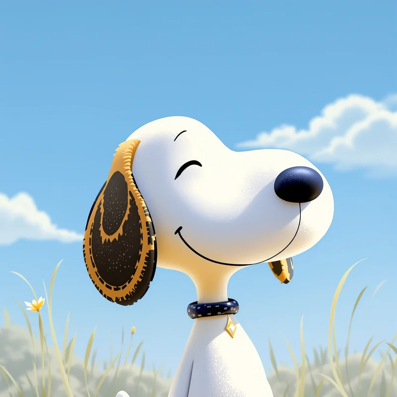 snoopy icon avatar with playful mood expression