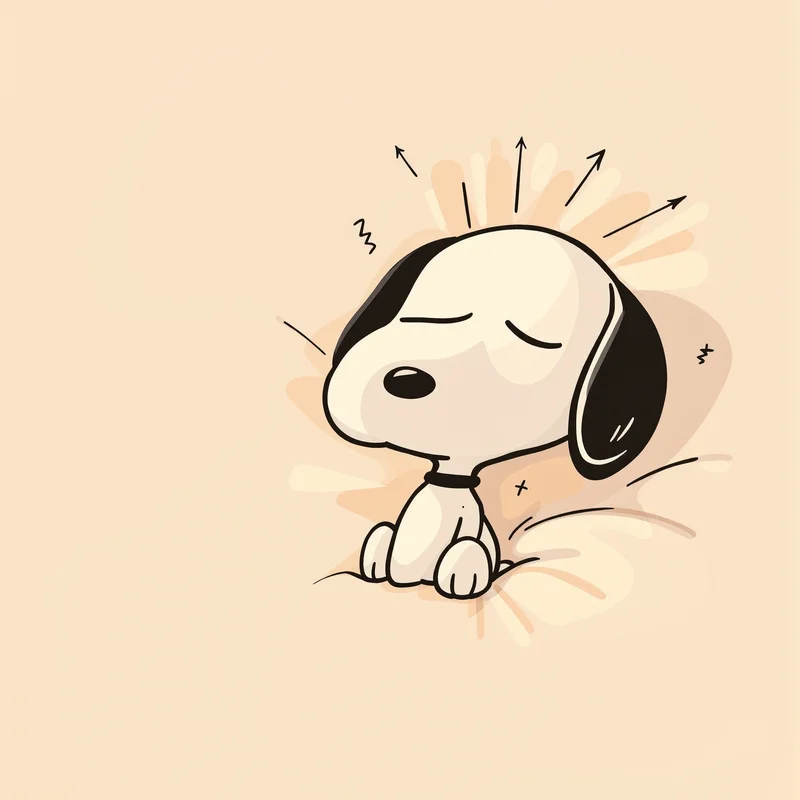 clean snoopy PFP portrait with top-down angle