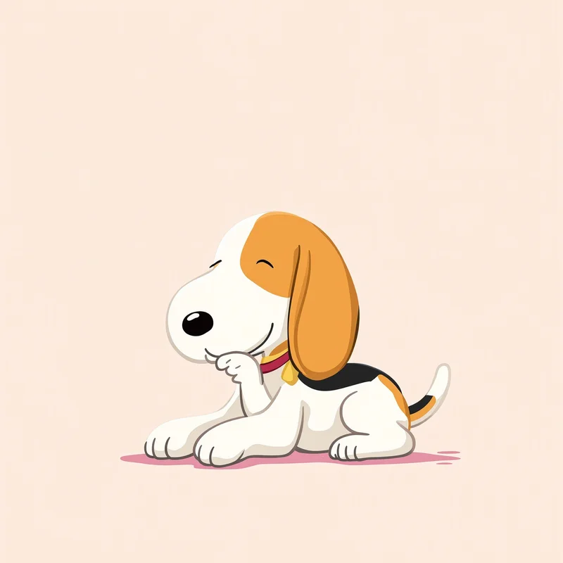 clean snoopy PFP portrait with lying pose crop