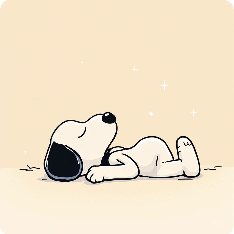 clean snoopy PFP portrait with lying pose crop