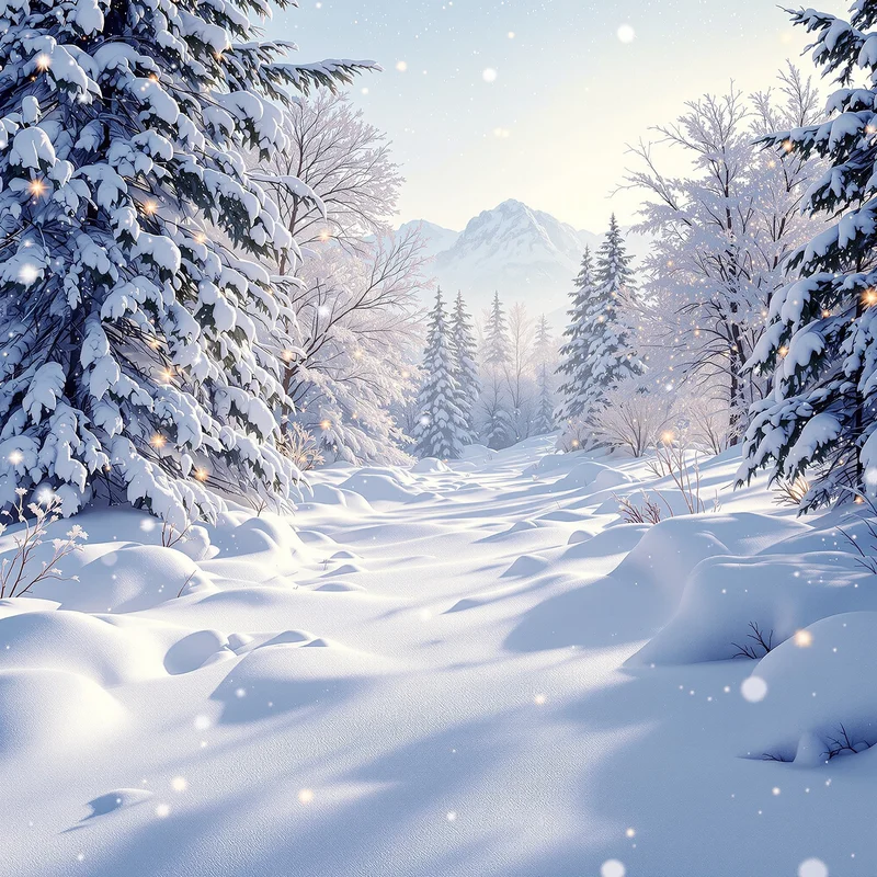 Eternal pure snow background
