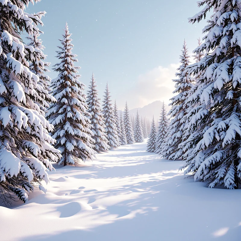 Eternal pure snow background