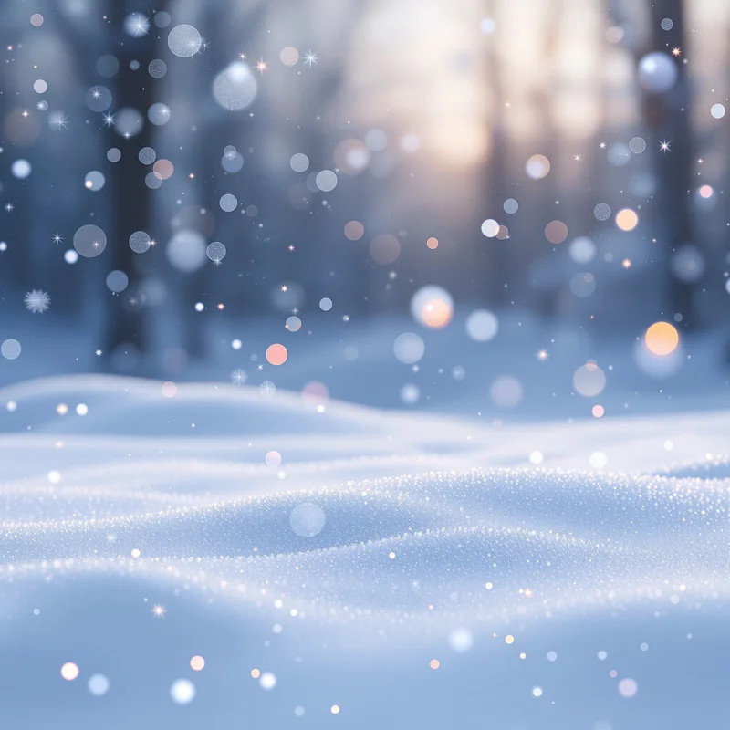 Gentle sparkling snow background