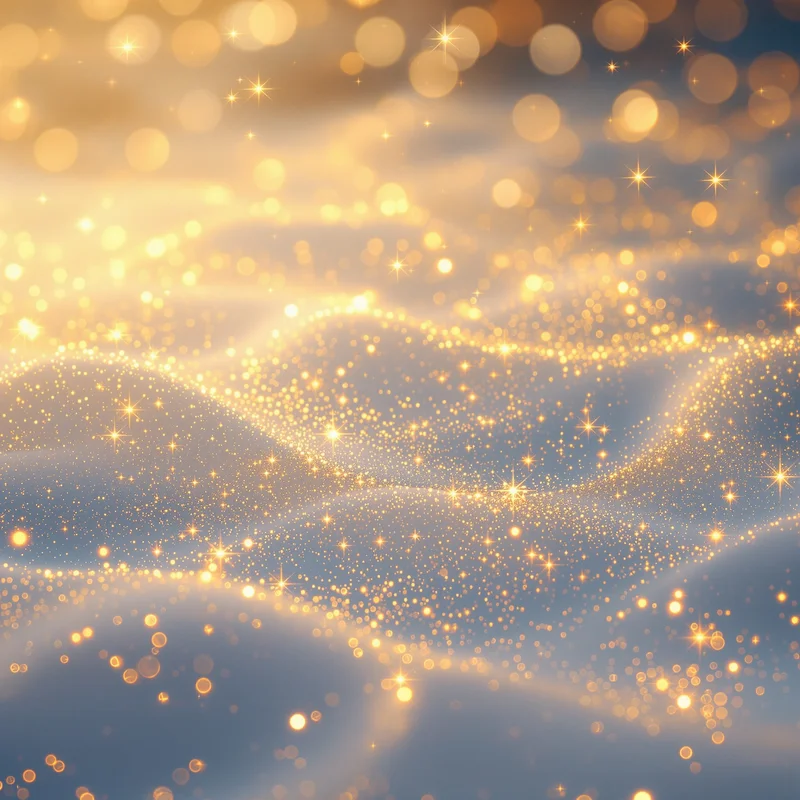 Golden sparkling snow background